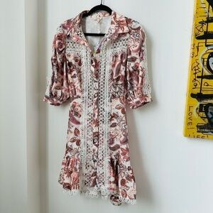 Floral Pink Romantic Dress